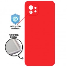 Capa para Xiaomi Mi 11 - Case Silicone Cover Protector Vermelha